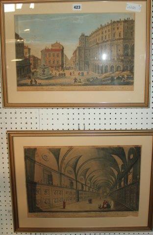 Pair of prints 18th Century various views